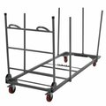 Zown 60241GRY1E Steel Rectangular Folding Table Dolly with Expandable Platform 31260241GRY1